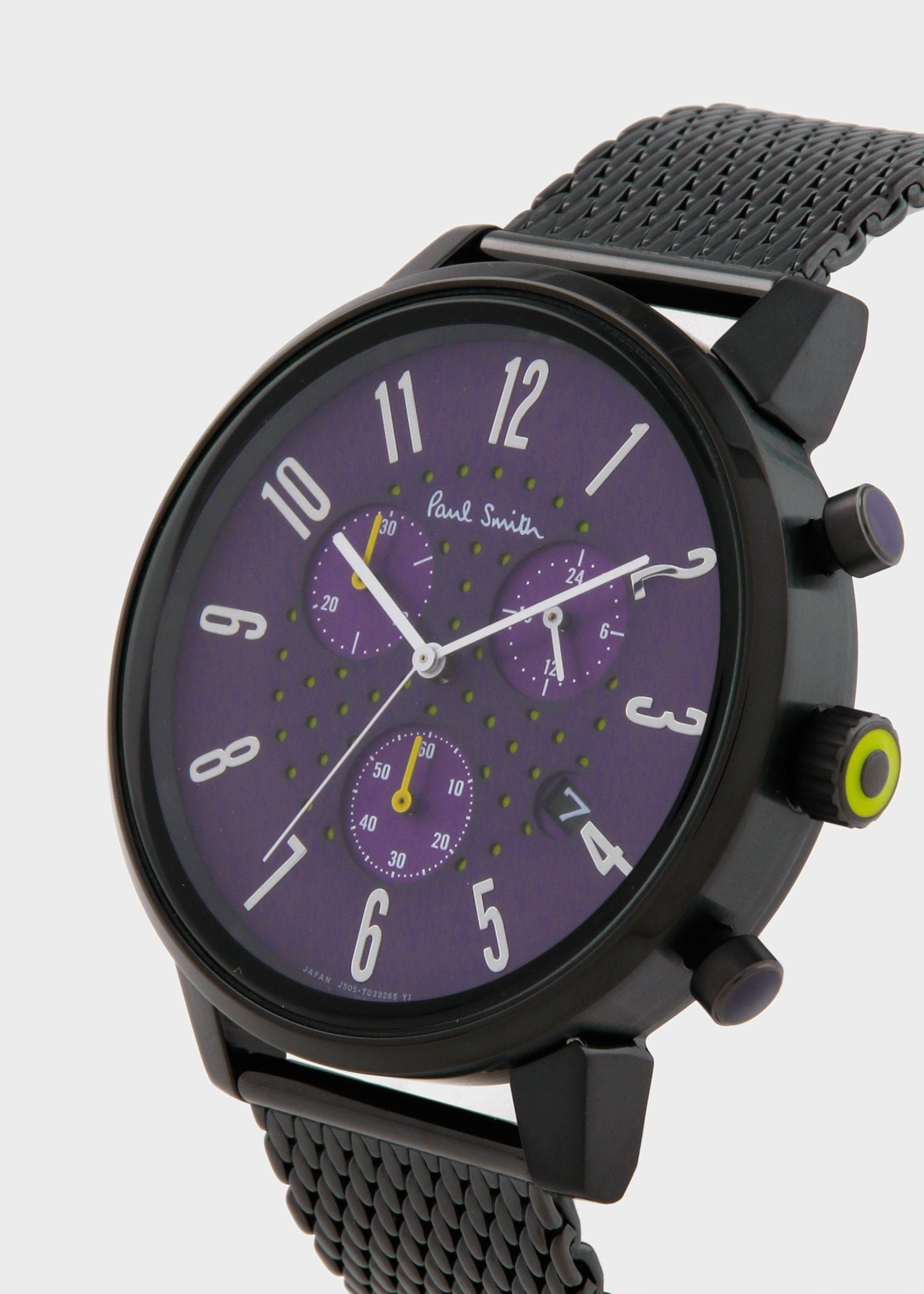 ポールスミス クロノ ブラック メンズ腕時計 J505