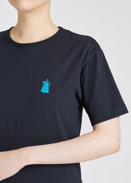 ウィメンズ キャット 半袖Tシャツ（ネイビー） ｜ポール・スミス