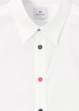 マルチカラーボタン カジュアルシャツ（ホワイト） ｜ポール・スミス