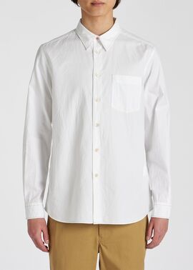 レインボーステッチ カジュアルシャツ（ホワイト） ｜ポール・スミス