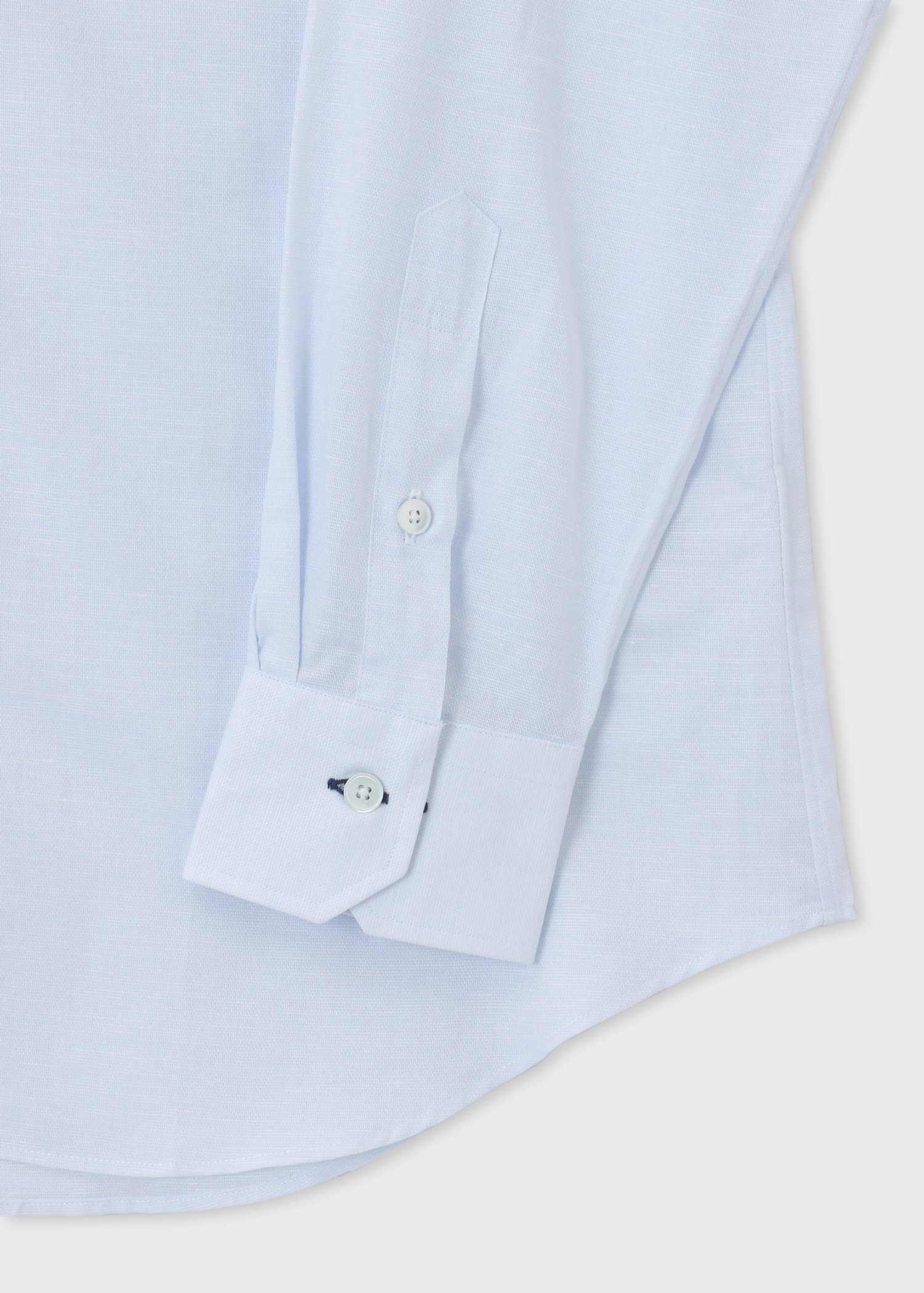ポールスミス 金ボタン ペイズリー フローラル 刺繍 ドレスシャツ 日本製身幅56