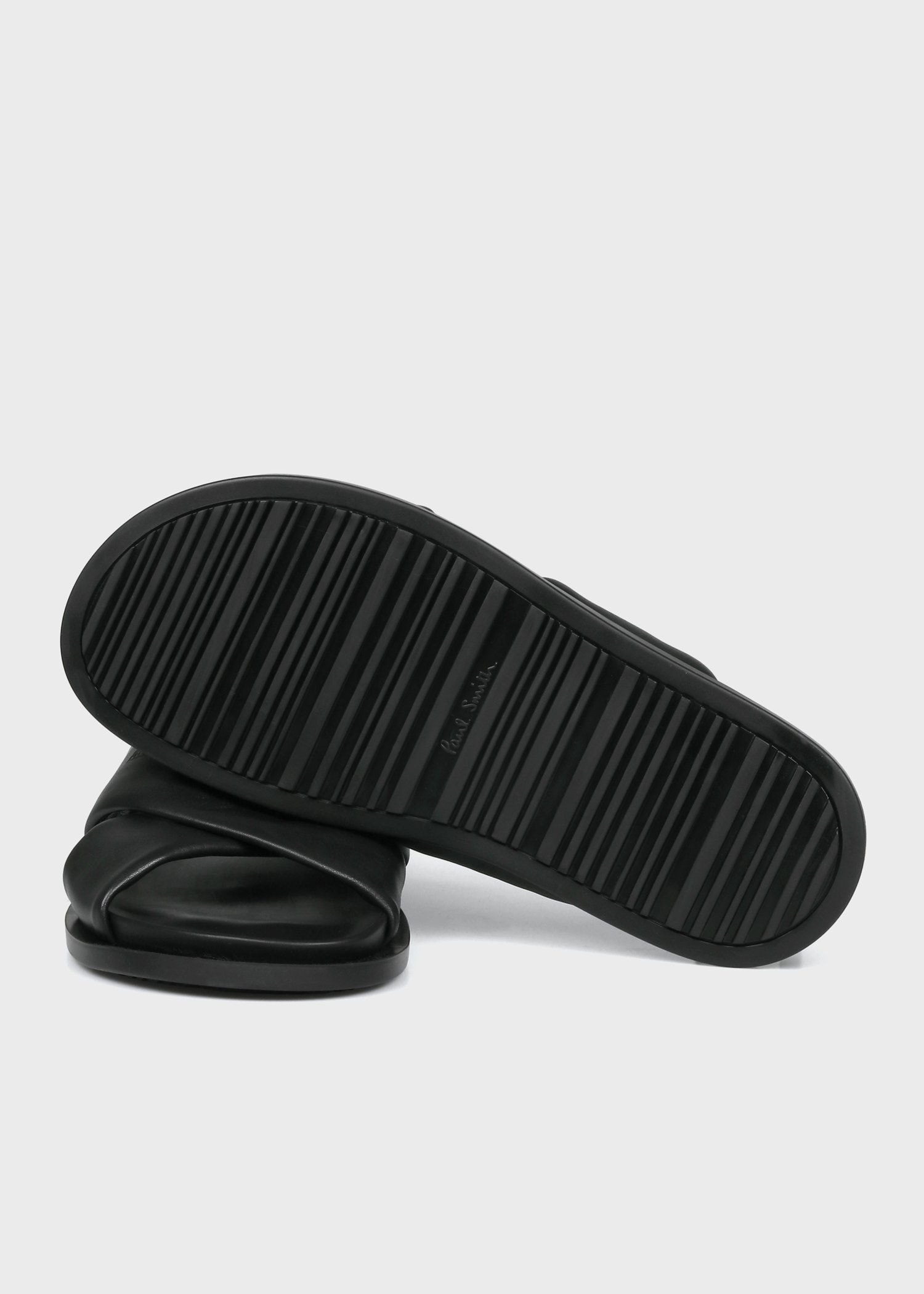 最安値新品 ポールスミス ダブルストラップ レザー サンダル チャンキーヒール 靴