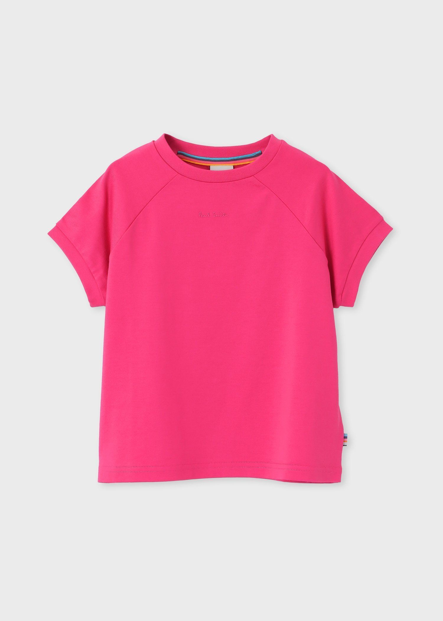 ガールズ ラグランスリーブロゴ Tシャツ（ピンク） ｜ポール・スミス