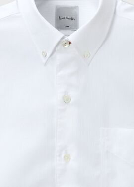 シャドーストライプ 半袖ドレスシャツ（ホワイト） ｜ポール・スミス