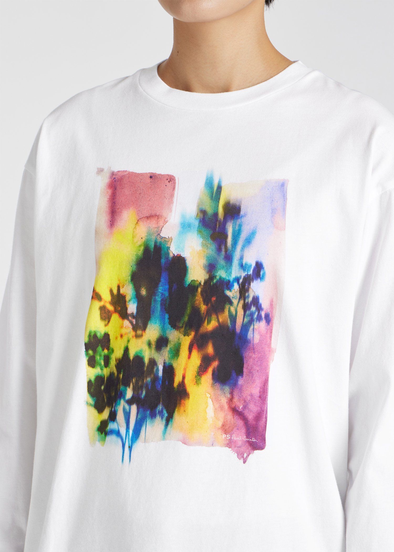 ウィメンズ "Watercolour floral” プリント 長袖Tシャツ