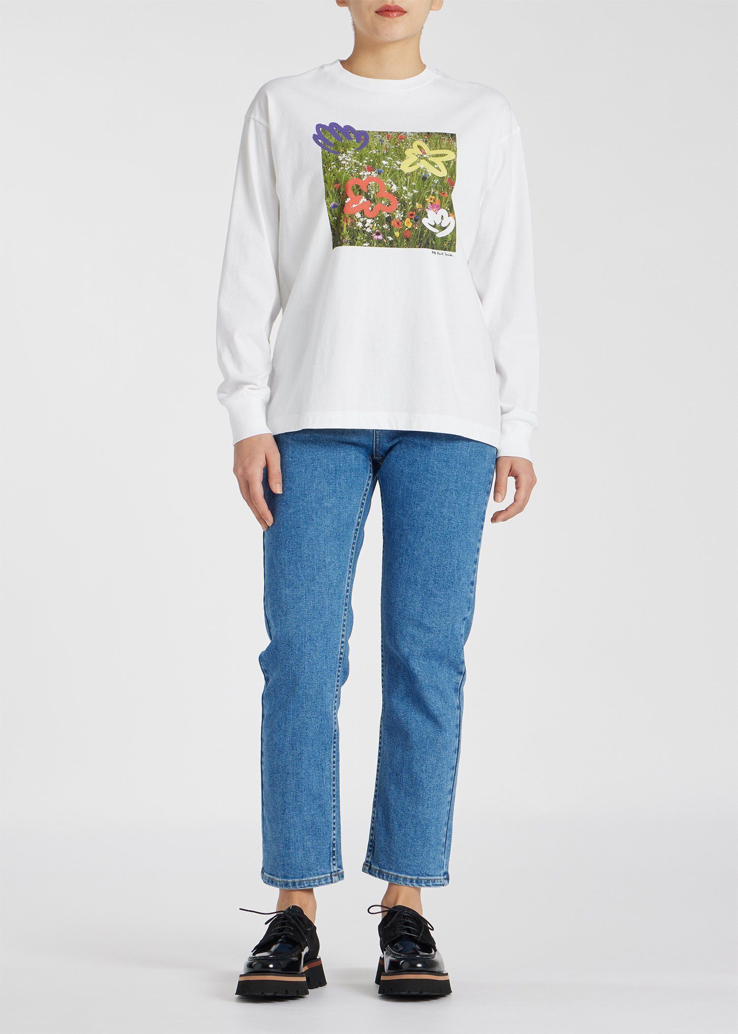 ウィメンズ "Wild flowers" 長袖Tシャツ