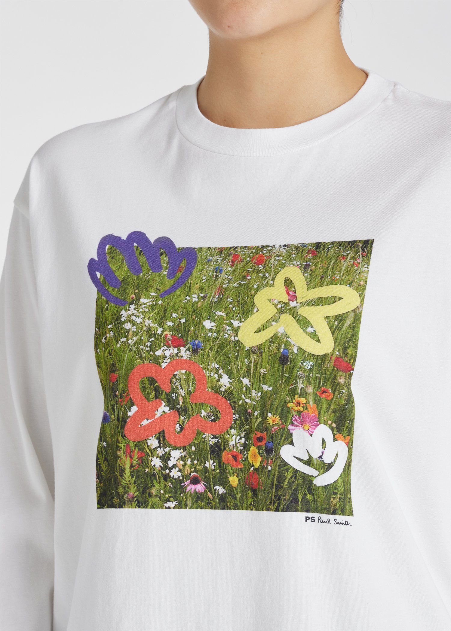 ウィメンズ "Wild flowers" 長袖Tシャツ